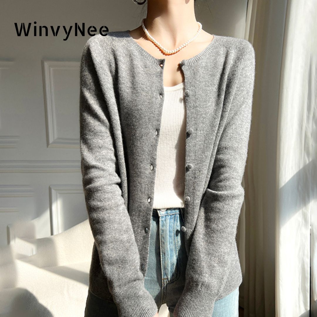 Wool Coat Peacoat - WinvyNee-cárdigans de lana para mujer, suéteres