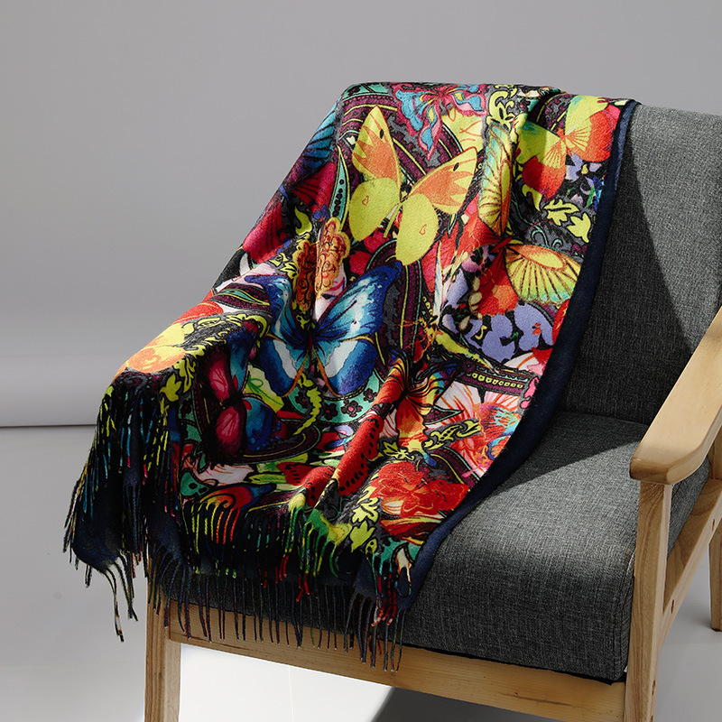 Wool Scarf Men - Bufanda de Cachemira con pintura al