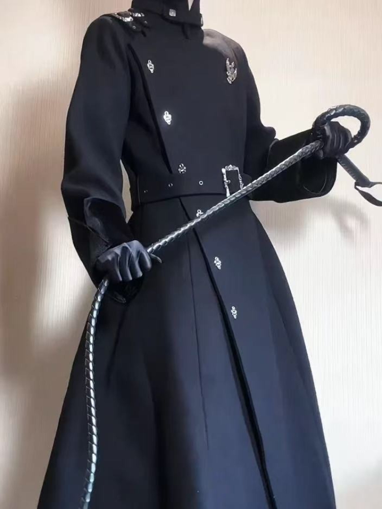 2025 invierno gótico con cintu - Wool Coat Peacoat reseña y precio