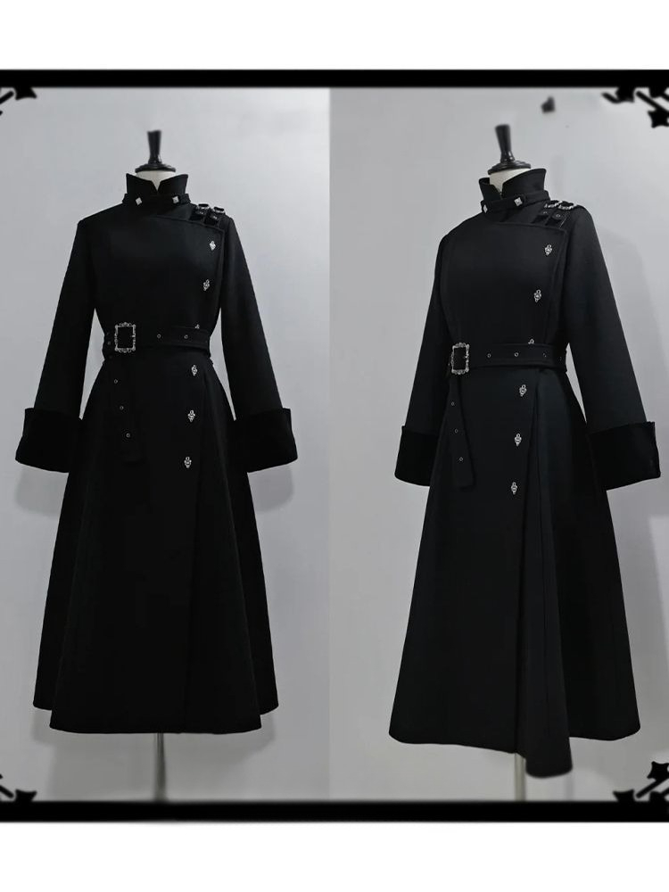 2025 invierno gótico con cintu - Wool Coat Peacoat reseña y precio