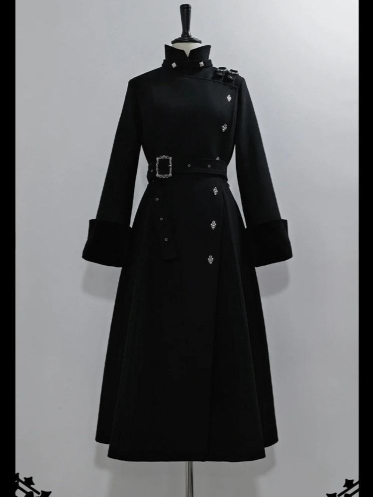 2025 invierno gótico con cintu - Wool Coat Peacoat reseña y precio