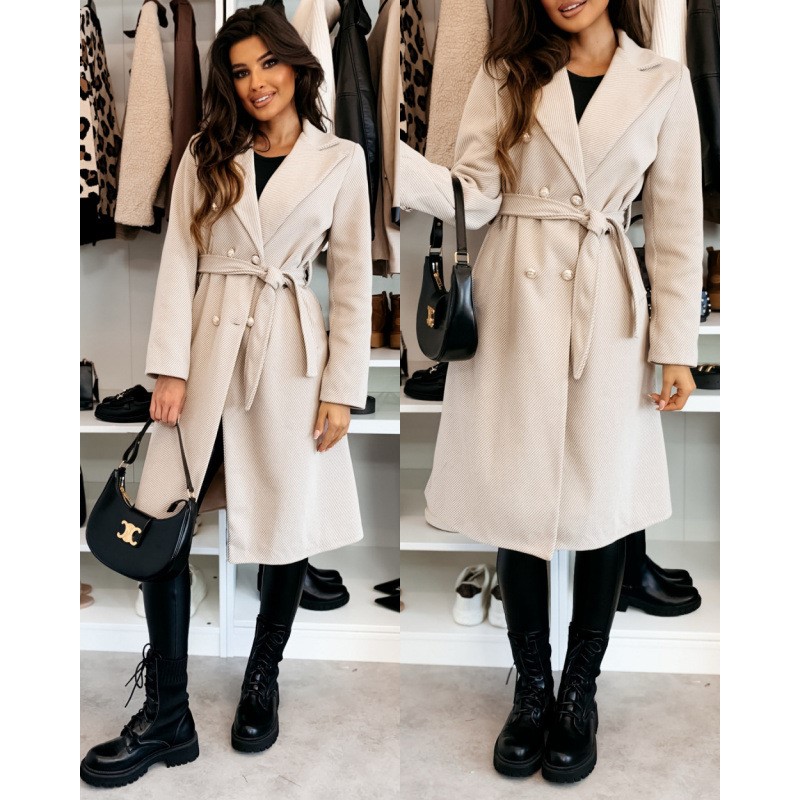 Abrigo de lana para mujer Otoñ - Wool Coat Peacoat reseña y precio