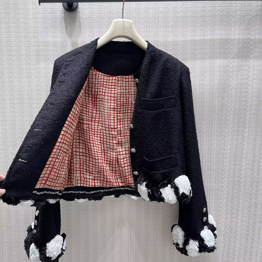 Abrigo de Tweed con Flores en  - Wool Coat Peacoat reseña y precio